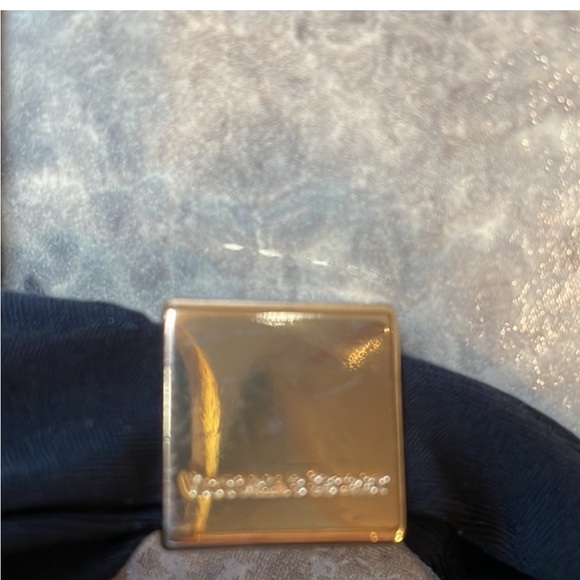 VICTORIA'S SECRET Black Halter Padded Triangle Bikini Top w/ Gold Hardware SMALL - Picture 3 of 3